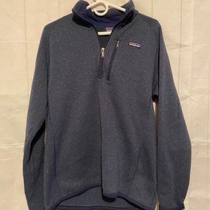 PATAGONIA NAVY HALF ZIP PULL OVER SZ M
